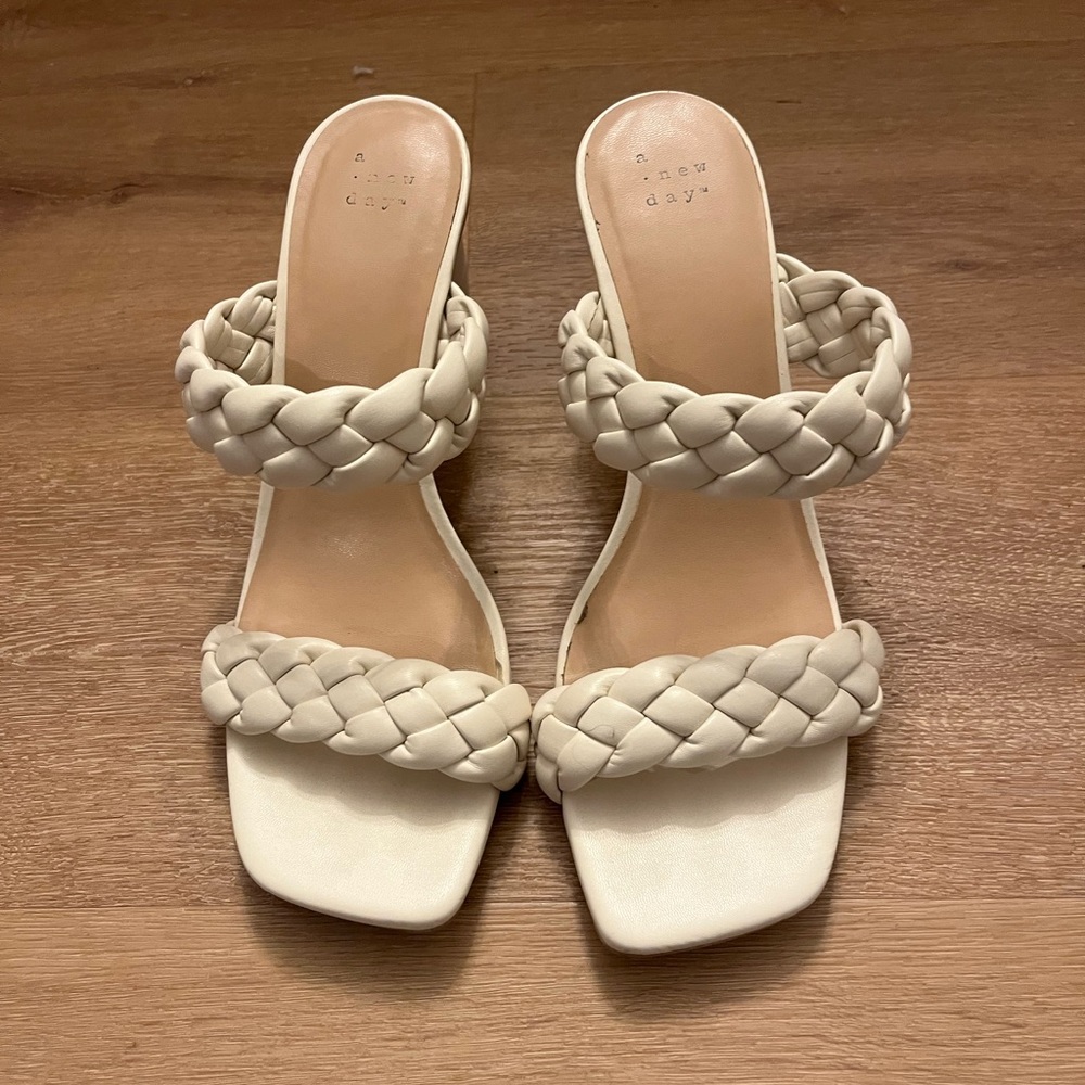 Square toe block heel sandals